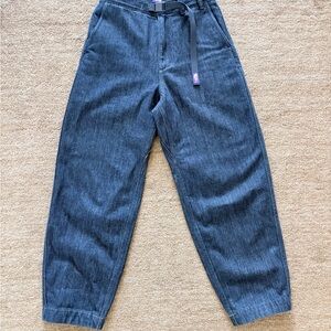 The North Face Purple Label Dark Indigo Boyfriend Jeans with Webbing Belt